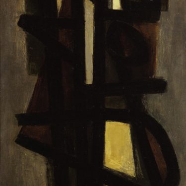Pierre Soulages, peinture 130x97 cm, 20 décembre 1948